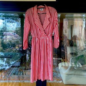 vintage Red/white pinstripe dress